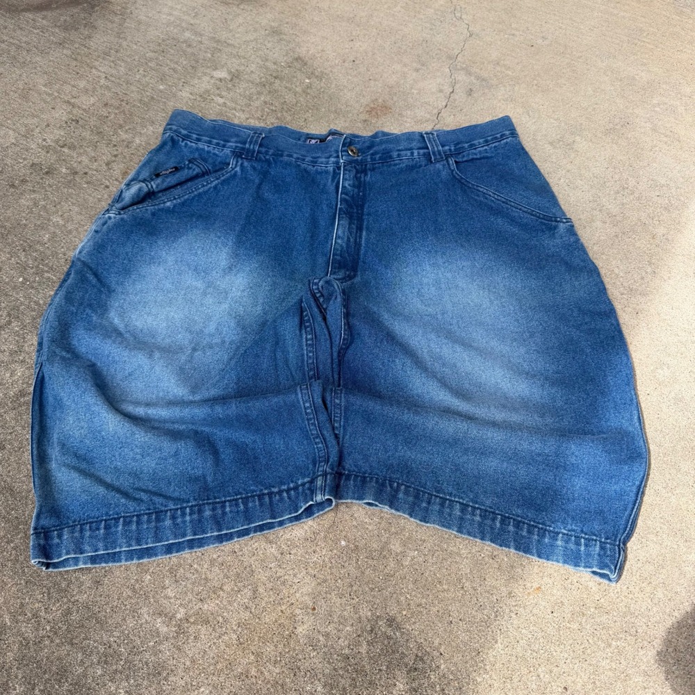 Karl Kani Jeans Mens Baggy Denim Shorts Size 42 Blue Vintage 90s Hip Hop